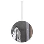 PYROSUN Metal Çerçeveli Yüzer Yuvarlak Tavan Aynası, Yüzer Banyo Aynası, Oturma Odası, Soyunma Odası, Giriş, Şeffaf ve Pratik için Dekoratif Ayna (50 cm x Şaft - 60 cm)