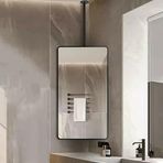 PYROSUN Siyah Banyo Aynaları, Lavabo Banyo Aynaları, Duvar Dekoru için Tavana Monte Dekoratif Aynalar, Yatak Odası, Banyo, Giriş için Duvara Monte Aynalar