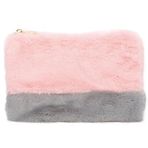 Pyrus Peluş Pembe Gri Kalem Kutusu