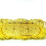 Pysco py8799 Döküm Dekoratif Gold İşlemeli Tepsi Obje