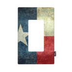 Pznen Batı Tak Kapak Duvar Plakası Vintage Texas Eyalet Bayrağı Rustik Retro Tek Rocker Işık Anahtarı Ev Mutfak Oturma Odası için Kapakları
