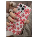Q Aksesuar Huawei Mate 10 Pro Uyumlu Pembe Çiçekler Tasarımlı Şeffaf Telefon Kılıfı Kapak Case