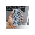Q Aksesuar İphone 6S Plus Uyumlu Mavi Kelebek Tasarımlı Premium Şeffaf Telefon Kılıfı