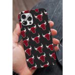 Q Aksesuar Vivo Y21S Uyumlu Kırmızı Boğa Tasarımlı Premium Telefon Kılıfı