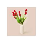 Q-Art 38 cm Kırmızı Manolya Yapay Çiçek