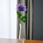 Q-Art Dekoratif Dahlia 64 cm Mor Yapay Çiçek