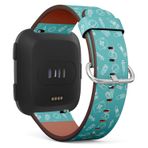 Q-Beans Yedek Bant, Fitbit Versa/Versa 2 / Versa Lite ile Uyumlu - Deri Bant Bilezik Kayış Bileklik Aksesuarı Hızlı Çıkarma Pimleri // Uluslararası Hemşire Günü Kartı Eczane