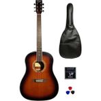 Q.te Jumbo Kasa Akustik Gitar - Kahverengi