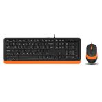 Q TR Usb Multimedia Kablolu Klavye Mouse Seti Turuncu F1010