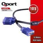 Q-VGA10 Q-VGA10 15 PİN FİTRELİ 10 METRE ERKEK ERKEK MONİTÖR KABLO