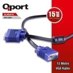 Q-VGA15 Q-VGA15 15 PİN FİTRELİ 15 METRE ERKEK ERKEK MONİTÖR KABLO