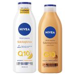 Q10 Sıkılaştırıcı Vücut Losyonu 250ml Ve Kademeli Bronzlaştırıcı 200ml, Nemlendirici, C Vitamini