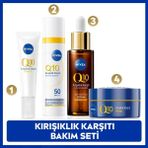 Q10 SPF50 Güneş Koruyucu Yüz Bakım Kremi 40ML, Serum 30ML,GÖZ Kremi ve Gece Kremi