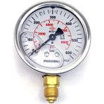 Q100 0-60 Bar Alt Bağlantılı Manometre Glis Metal Gövde Cam Kapak 1/2''