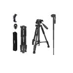 Q222 Profesyonel Tripod-Monopod, Telefon Tutucu ve Çanta Hediyeli