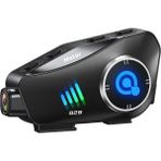 Q28 Motosiklet Kask Için 1080P 360 Derece Dönebilen Video Kamera Bluetooth Kulaklık - Siyah