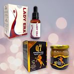 Q7 Gold Ballı Bitkisel Karışımlı Macun 50 Gram + Lady Era 30 ml Bayan Destekleyici Damla huPwozjiHW