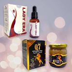 Q7 Gold Ballı Bitkisel Karışımlı Macun 50 Gram + Lady Era 30 Ml Bayan Destekleyici Damla