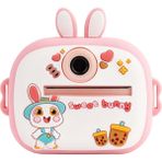 Q7 Taşınabilir Fotoğraf Yazıcı ve Kamera BUNNY Pempe - Pembe