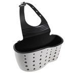 QAGOBDI Mutfak Lavabo Caddy Sünger Tutucu Mutfak Lavabo Organizatör Bulaşık Sabunluk Asılı Ayarlanabilir Askı Musluk Kutusu Kurutma için Boşaltma Delikli Mutfak Lavabo Aksesuarları (1 Adet)