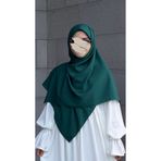 Qalortex Scarf Pamuklu Organik Modal Eşarp-Zümrüt