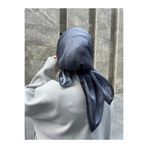 Qalortex Scarf Pamuklu Soft İnci Desen Eşarp-Antrasit