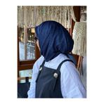 Qalortex Scarf Pamuklu Soft İnci Desen Eşarp-Lacivert