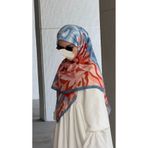 Qalortex Scarf Pamuklu Soft Mihrâ Desen Eşarp-Bulut