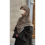 Qalortex Scarf Pamuklu Soft Minâ Desen Eşarp-Küf Yeşil