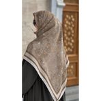 Qalortex Scarf Pamuklu Soft Minâ Desen Eşarp-Yosun