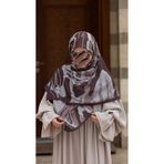 Qalortex Scarf Pamuklu Soft Âmine Desen Eşarp-Acı Kahve