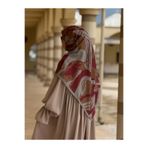 Qalortex Scarf Pamuklu Soft Âmine Desen Eşarp-Bordo