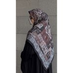 Qalortex Scarf Pamuklu Soft Osmanlı Desen Eşarp-Siyah