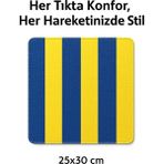Qasul 25×30 cm Sarı-lacivert Çizgili Mouse Pad Kanarya Tutkunlarına Özel Fenerbahçe Temalı - Sarı - Lacivert