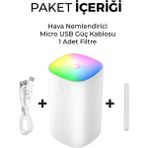 Qasul 400 Ml Ultrasonik Kokulu Hava Nemlendirici Ve Aroma Difüzörü- Led Işıklı Buhar Makinesi Koku - Beyaz