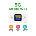 qasul 4G / 5G / LTE Mobil WiFi 3000 mAh Taşınabilir Kablosuz Modem Her Yerde Online Çantana At Aç Bağlan