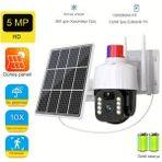 Qasul 4g Sim Kartlı Güneş Enerjili (Solar) 360° Hareketli Alarımlı Akıllı Kamera -Uygulama Kontrolü - BEYAZ