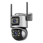 Qasul 8Mp Wifi Ptz Kameralar Dış Mekan 4K Çift Lens Çift Ekran Otomatik Takip Ip Kamera Cctv İki Yönlü Ses Video Gözetim