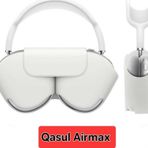 Qasul Air-Max Kablosuz Kulak Üstü Bluetooth Kulaklık Gümüş Çantalı Model