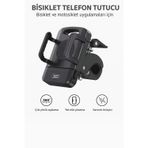 Qasul C109 360° Ayarlanabilir Bisiklet & Motosiklet Telefon Tutucu – Tek Elle Kullanım Gidon Bağlantılı