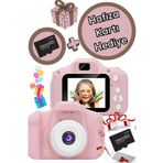 qasul Çocuk Kamerası Dijital Fotoğraf Makinesi Mini 1080p HD Kamera (4GB Hafıza Kart Hediyeli)