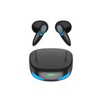 Qasul G10 Beyaz Siyah BT 5.2 Düşük Gecikmeli Kablosuz Dokunmatik Su Geçirmez Bluetooth Oyuncu Kulaklığı