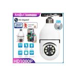 qasul Gece Görüşlü 360 Derece Led Işık 1080p Wifi Kamera Kablosuz Panoramik Ev Güvenlik Ampul Kamerası