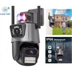 Qasul Ip Kamera 4mp Sabit 4mp Hareketli Sensör Siren Dış Ortam Speed Dome Akıllı Kamera 8x Zoom - Siyah