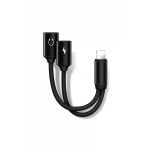 Qasul Lightning Kulaklık Şarj Çoklayıcı İphone Uyumlu Çevirici Dönüştürücü Adaptör