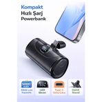 qasul Mini PowerBank 5000 mAh, 20W Hızlı Şarj, Type-C GirişYüksek Kalite, Akım Korumalı Led Ekranlı