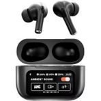 Qasul Pro 2 Anc Dokunmatik Ekranlı Bluetooth Kulaklık Ios Android Tüm Telefonlara Uyumlu Taşıma Ipi Hedyeli - Siyah