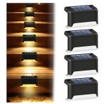 Qasul Su Geçirmez Solar Lamba Gün Işığı, Güneş Enerjili Bahçe Yolu Led Aydınlatma 4 Adet