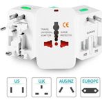 Qasul Universal Fiş Piriz Çevirici Adaptör Çoklu Priz Çevirici Adaptor Akım Korumalı