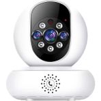 Qasul Wifi Ip Kamera 1080P Çift 2.4 / 5g Cctv Sistemi Hareket Izleme Sesli Akıllı Ev Güvenlik Kamerası LISA-CMR24 - BEYAZ